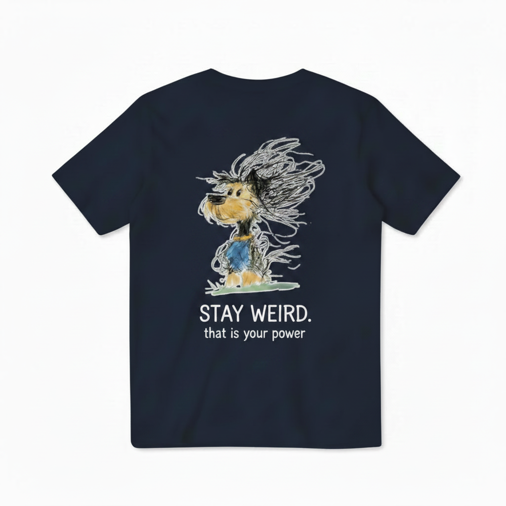 Stay Weird Windswept Dog Tee