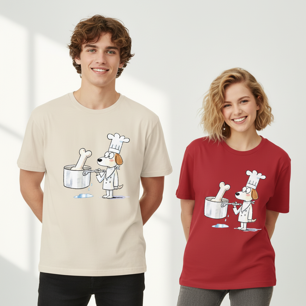 Chef Dog Funny Graphic Tee T7117