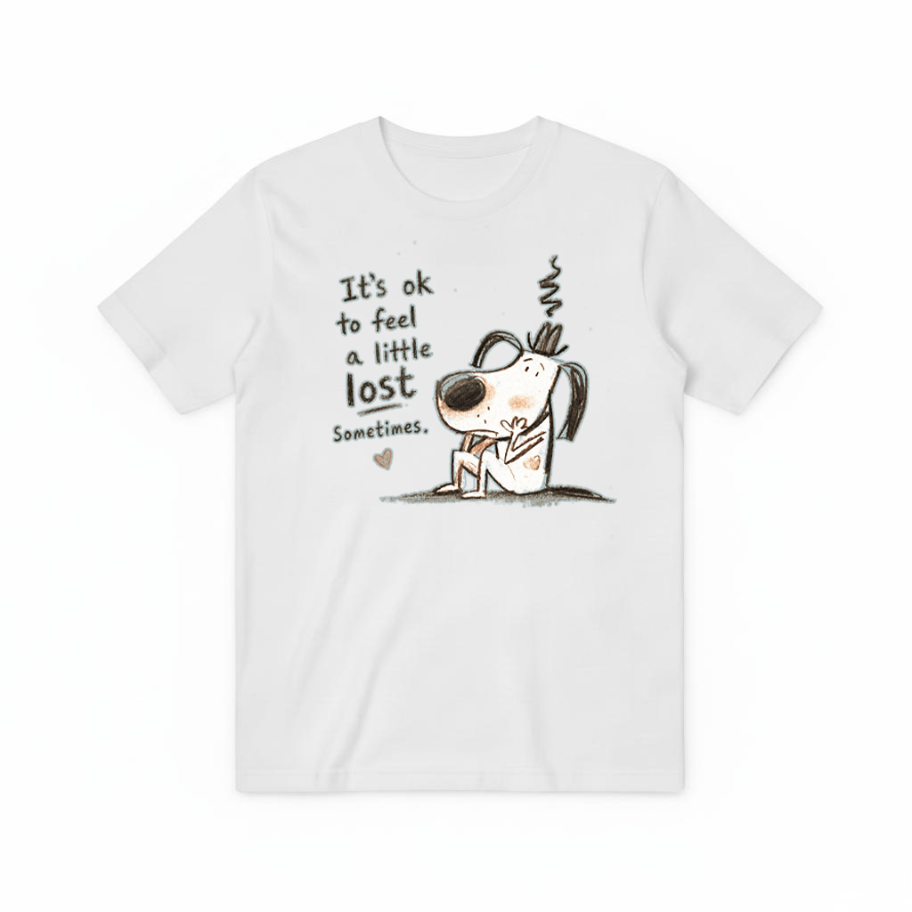 It's Ok To Feel Lost Cute Dog Graphic Tee T7116