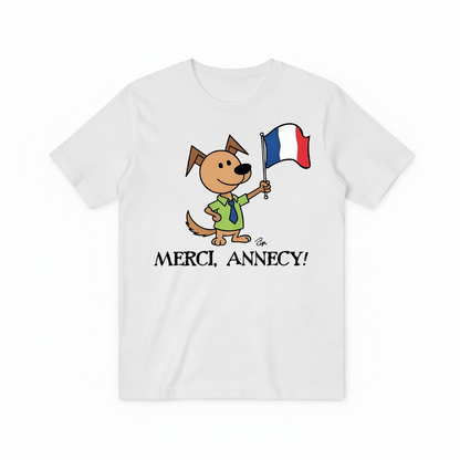 Merci Annecy Funny Dog Graphic Tee T7115