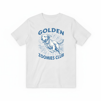 Golden Zoomies Club Retro Golden Retriever Graphic Tee T7110