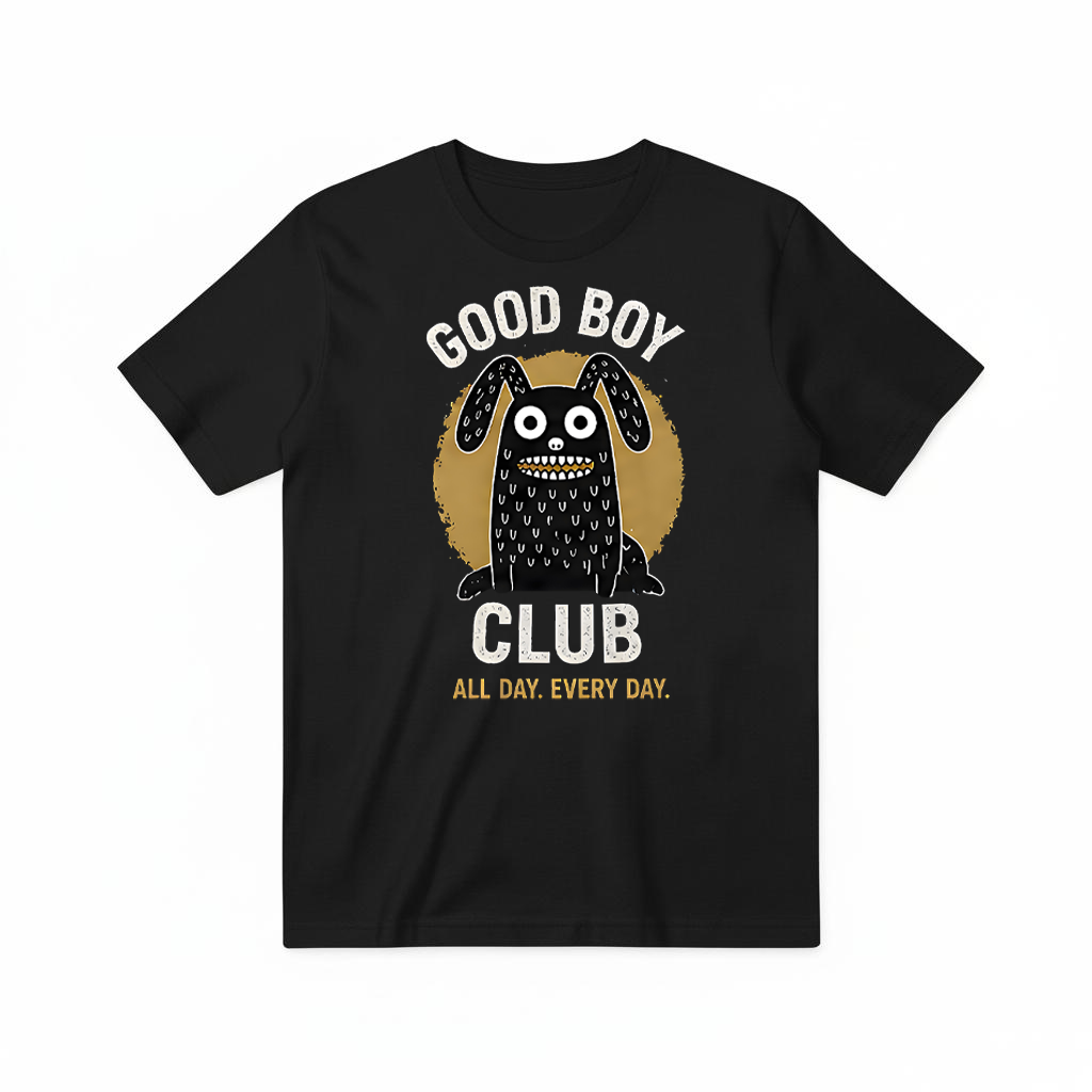 Good Boy Club Funny Monster Dog Graphic Tee T7099