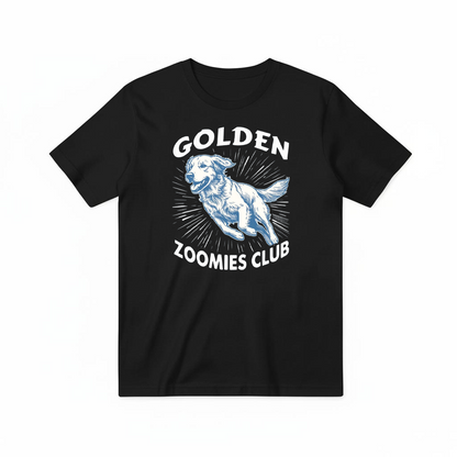 Golden Zoomies Club Retro Golden Retriever Graphic Tee T7110