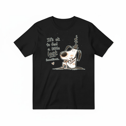 It's Ok To Feel Lost Cute Dog Graphic Tee T7116