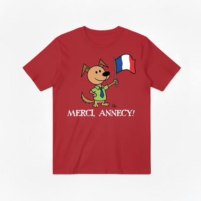 Merci Annecy Funny Dog Graphic Tee T7115