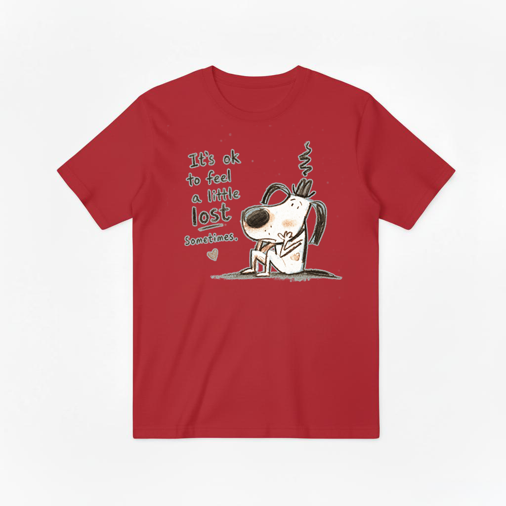 It's Ok To Feel Lost Cute Dog Graphic Tee T7116