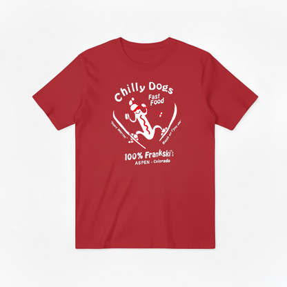 Chilly Dogs Skiing Dachshund Retro Funny Graphic Tee T7104