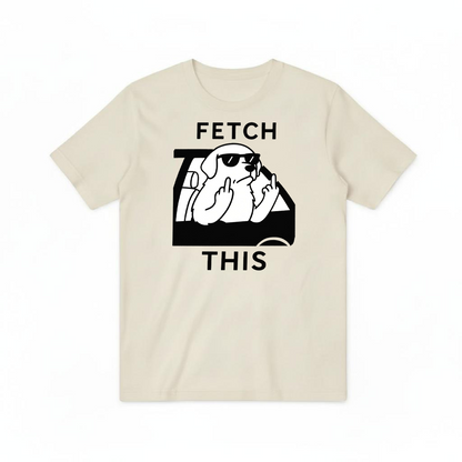 "Fetch This" Funny Rebel Dog Car Graphic Tee T7123