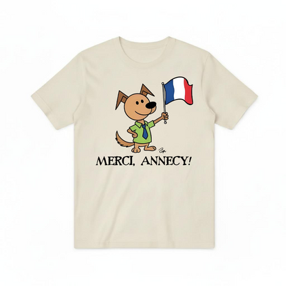 Merci Annecy Funny Dog Graphic Tee T7115