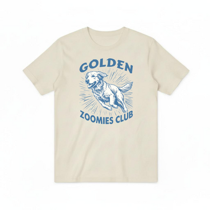 Golden Zoomies Club Retro Golden Retriever Graphic Tee T7110