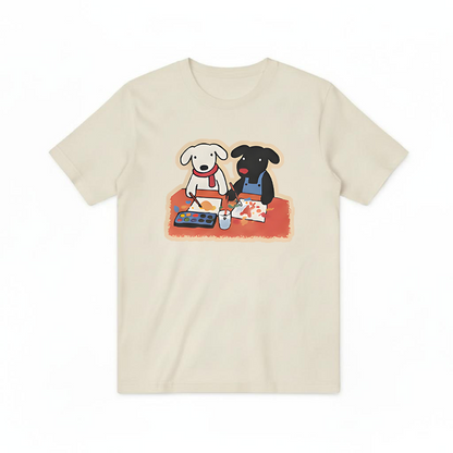Painting Dogs Cute Duo Graphic Tee – Dog Lover Gift T7093