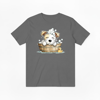 Bubble Bath Puppy Cute Watercolor Graphic Tee T7103