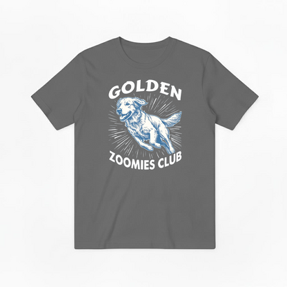 Golden Zoomies Club Retro Golden Retriever Graphic Tee T7110