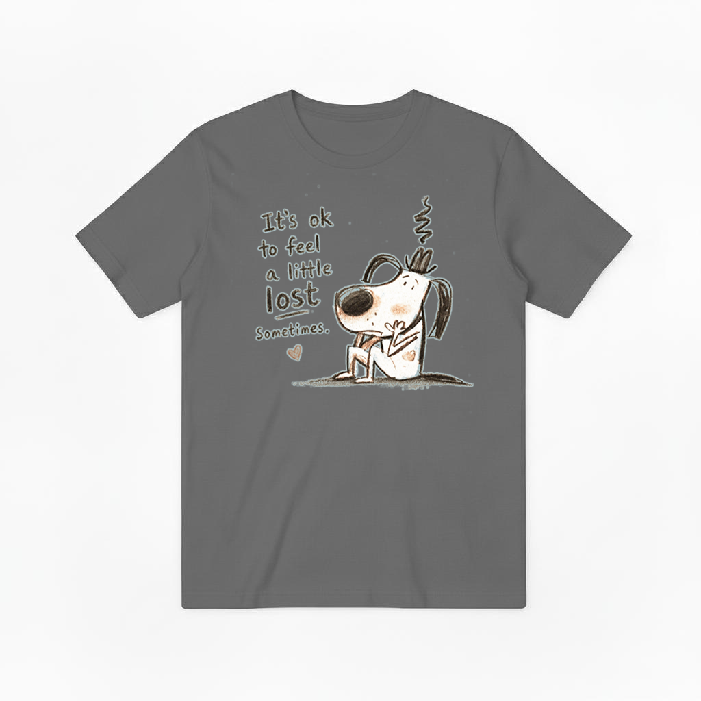 It's Ok To Feel Lost Cute Dog Graphic Tee T7116