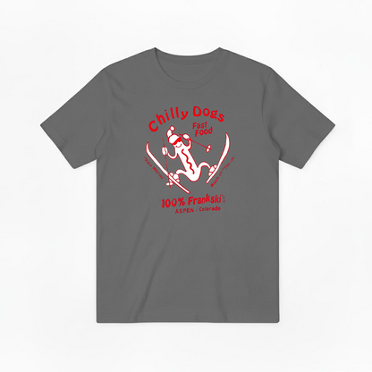 Chilly Dogs Skiing Dachshund Retro Funny Graphic Tee T7104