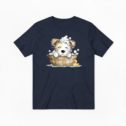 Bubble Bath Puppy Cute Watercolor Graphic Tee T7103