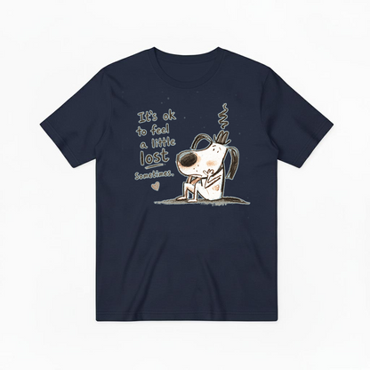 It's Ok To Feel Lost Cute Dog Graphic Tee T7116