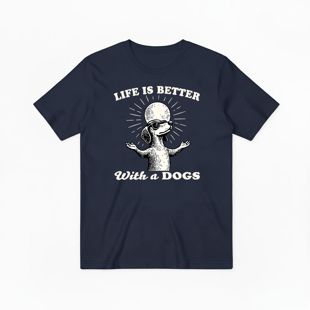 "Life Is Better With a Dog" Funny Dachshund Tee T2027