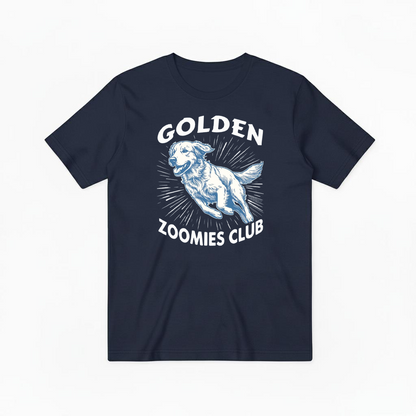 Golden Zoomies Club Retro Golden Retriever Graphic Tee T7110