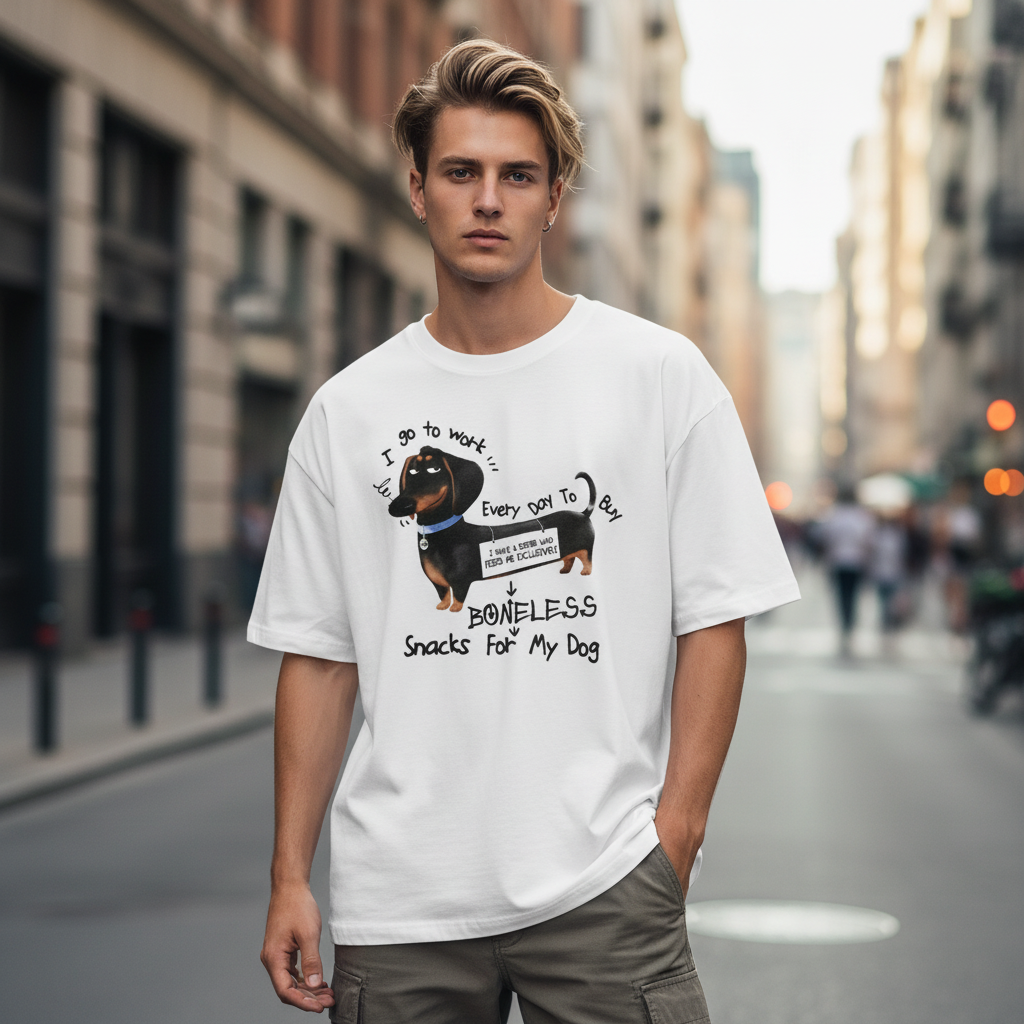 Urban Street Male Model White Tee