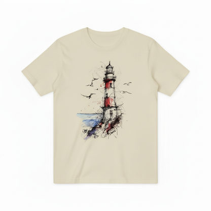 Watercolor Lighthouse Design - Beige