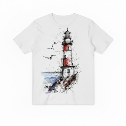 Watercolor Lighthouse Design - White