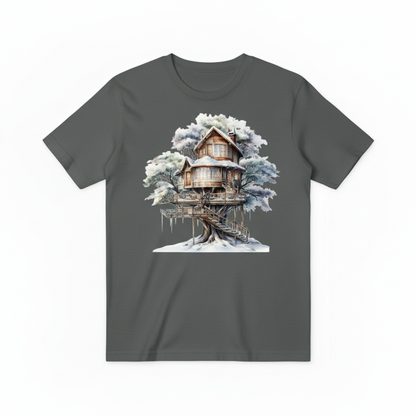 Watercolor Treehouse Design - Dark Gray
