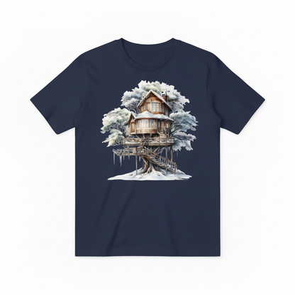 Watercolor Treehouse Design - Navy Blue