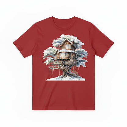 Watercolor Treehouse Design - Red